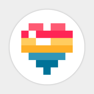 Pixel Heart - Pan Pride T-Shirt Magnet